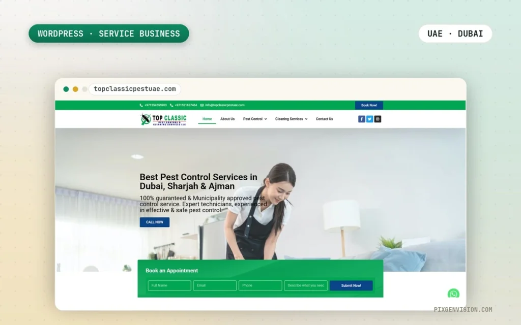 Top Classic pest control website